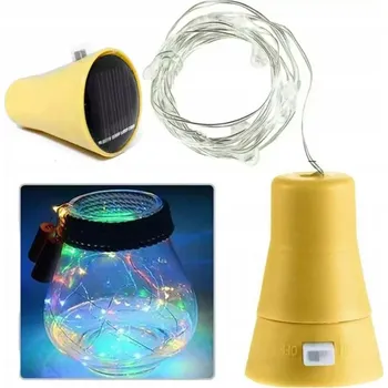 Venkovní osvětlení Světelný řetěz sportown 190 cm solární béžový