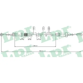 Lanko parkovací brzdy Tažné lanko, parkovací brzda LPR C0984B