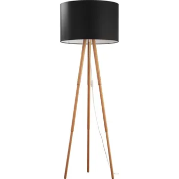 Stojací lampa TK LIGHTING Stojací lampa - TOKYO 5286, Ø 50 cm, 230V/15W/1xE27, černá/buk