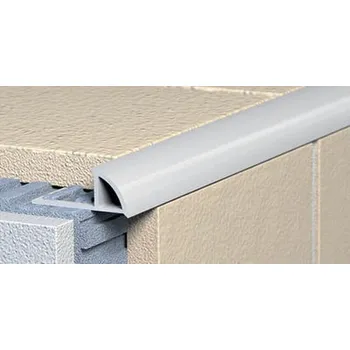 Stavební profil Profil ukončovací oblý s přepážkou PVC bílá – 10×2500 mm