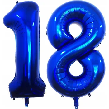Balónek Tmavě modré fóliové balónky 1m - 18. narozeniny - TRENDY