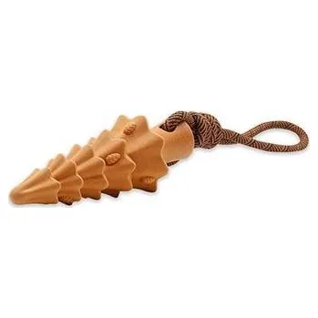 Hračka pro psa Akinu ČESKÝ LES Smrček s provazem TPR hračka pro psy hříbková hnědá