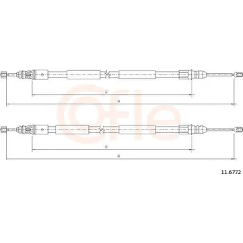 Lanko parkovací brzdy Tažné lanko, parkovací brzda COFLE 92.11.6772
