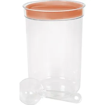 Svačinový box Dóza na sypké potraviny s odměrkou - CURVER MIX Objem: 1700 ml, Barva: broskvová