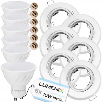 Žárovka Stropní svítidlo zapuštěné Lumenix 10 W patice GU10 bílé