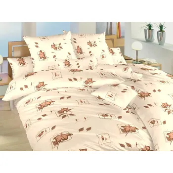 Povlečení Bavlněné povlečení - Ibišek banánový - na niť. knoflíky