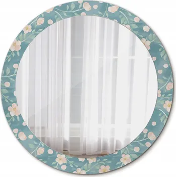 Zrcadlo Zrcadlo na líčení nástěnné, květinový vzor, 80 cm