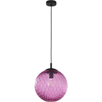 TK LIGHTING Lustr - CADIX 6348, Ø 30 cm, 230V/15W/1xE27, růžová/černá