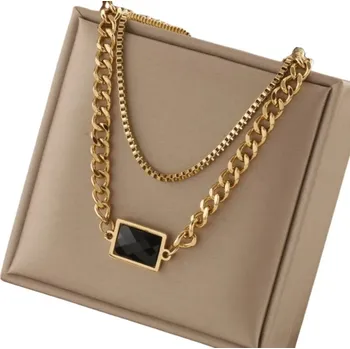 Náhrdelník B&J Dámský náhrdelník Liridashe černá One size