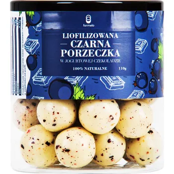 Sušená potravina FORMELO LYOFILIZOVANÝ ČERNÝ RYBÍZ V JOGURTOVÉ ČOKOLÁDĚ 110G