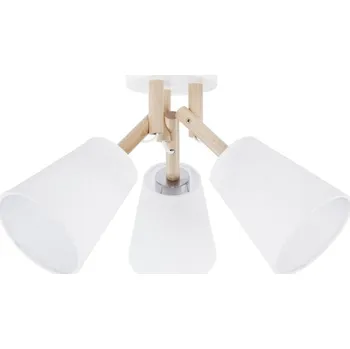 TK LIGHTING Lustr - VAIO 665, Ø 49 cm, 230V/15W/3xE27, bílá/borovice