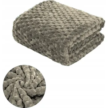 Prostěradlo Přehoz/deka na postel s prolisovaným vzorem bublinek 200x220 cm tmavě béžová