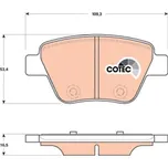 Sada brzdových destiček, kotoučová brzda TRW GDB1841