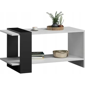 Konferenční stolek Konferenční stolek WIKABIAŁOCZARNY obdélníkový 100 x 53,6 x 51,8 cm bílý