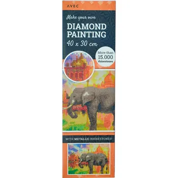 Obraz Diamantové malování, diamantová výšivka slon 30x40