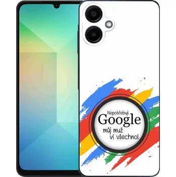 Pouzdro na mobilní telefon Gelový kryt mmCase na Samsung Galaxy A06 4G - muž ví všechno bílé pozadí