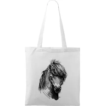 Plátěná taška - Shetlandský pony Barva: Bílá