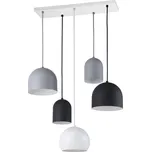 TK LIGHTING Lustr - TEMPRE 2829, 230V/15W/5xE27, šedá/bílá/černá