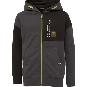 Chlapecké oblečení Chlapecká celorozepínací mikina Lewro HAYCROFT 164/170 Tmavě šedá, Černá, Bílá