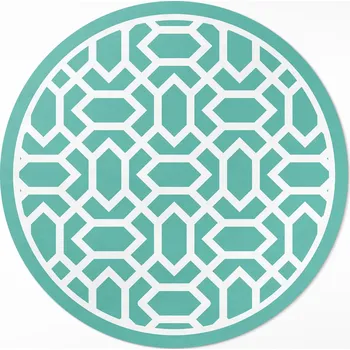 Koberec Kulatý Koberec do Obývacího Pokoje, Průměr ⌀ 80 cm, Mozaika z Nepravidelných Dlaždic