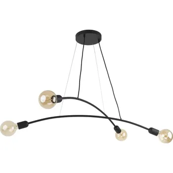 TK LIGHTING Lustr - HELIX 2724, Ø 93 cm, 230V/15W/4xE27, černá