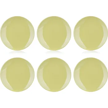 Talíř DEZERTNÍ TALÍŘE zelené 6x 20 cm banquet na dorty a dezerty dárek svátky