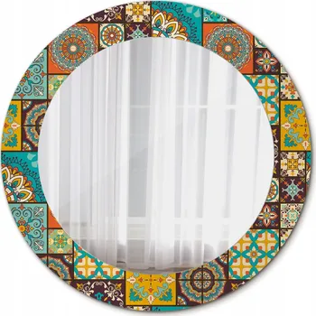 Zrcadlo Zrcadlo závěsné se skleněným rámem, arabský vzor, 60 cm