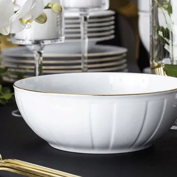 Salátová Mísa 23,5 cm Zlatá oktáva Ćmielów