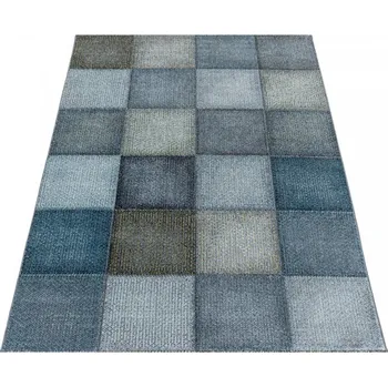 Koberec Koberec Ottawa čtverce modře vícebarevné