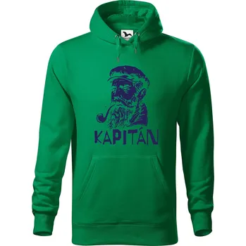 Pánská mikina Pánská mikina s potiskem Kapitán Velikost (muž): S, Vyberte barvu: Středně zelená
