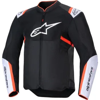 Moto bunda Bunda T-SPS AIR V2, ALPINESTARS (černá/bílá/červená fluo) 2026 (Velikost: S)