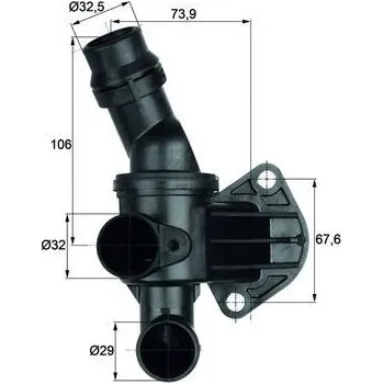 Automobilové těsnění Termostat, chladivo MAHLE TI 6 80