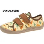 Barefoot plátěné tenisky BEDA PLAYFUL - DINOSAURS (BFN 170040/TEX/W), Beda Barefoot Velikost: 31