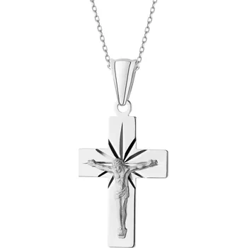 Přívěsek Stříbrný přívěsek - kříž - AP541-7115