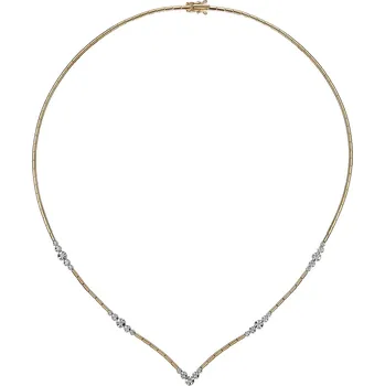 Náhrdelník Zlatý náhrdelník s brilianty - 43 cm - 0,28 ct - ryzost 585 - 211.231