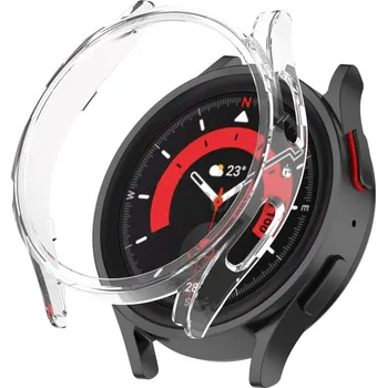 Příslušenství k chytrým hodinkám VSECHNONAMOBIL 48917 Plastový kryt pro Samsung Galaxy Watch 5 Pro 45mm průhledný