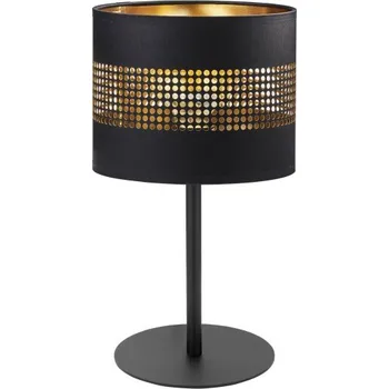 Lampička TK LIGHTING Stolní lampa - TAGO 5054, Ø 20 cm, 230V/15W/1xE27, černá/zlatá