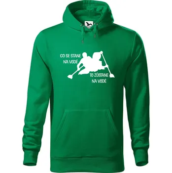 Pánská mikina Pánská mikina s potiskem Co se stane na vodě Velikost (muž): 2XL, Vyberte barvu: Středně zelená