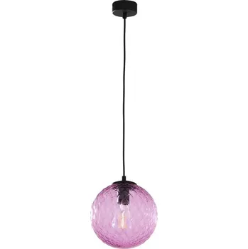 TK LIGHTING Lustr - CADIX 6343, Ø 21 cm, 230V/15W/1xE27, růžová/černá