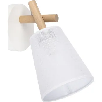 TK LIGHTING Nástěnné svítidlo - VAIO 818, 230V/15W/1xE27, bílá/borovice