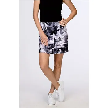 Dámská sukně Rozšířená kratší bíločerná dámská sukně s kapsami 140 velikost S