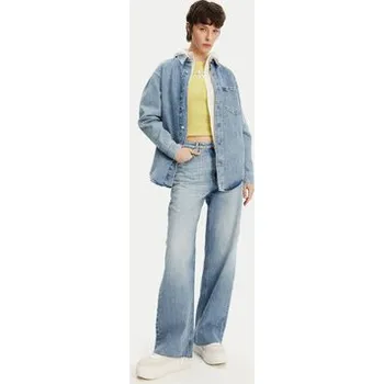 Pánská móda Calvin Klein Jeans džínová košile J20J225516 Modrá Relaxed Fit XL