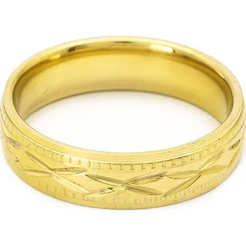 Prsten BRUNOshop.cz Prsten s rýhováním GOLD Velikost: 7 (EU: 54 - 56)