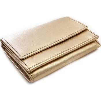 Módní doplněk Arwel Dámská kožená mini peněženka - česká výroba; zlatá