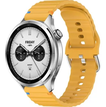 Příslušenství k chytrým hodinkám VSECHNONAMOBIL 104132 WAVY Silikonový řemínek pro Xiaomi Watch S4 žlutý