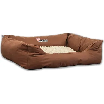 Pelíšek pro psa Akinu BASIC pelech 4Hran. M 80x67 cm, hnědá