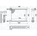 Výměník tepla, vnitřní vytápění MAGNETI MARELLI 350218459000