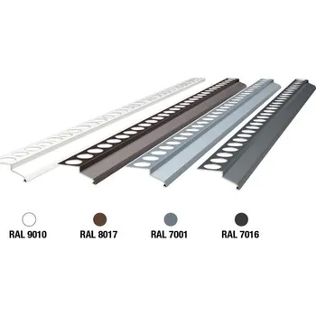 Stavební profil Profil balkónový přímý BB-P hliník šedý – 2 m