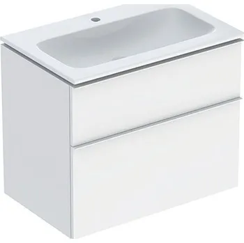 Koupelnový nábytek Geberit iCon skříňka s umyvadlem 75x63x48 cm, KeraTect, 2x zásuvka, bílá mat (502.332.01.3)