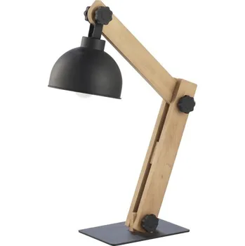 Lampička TK LIGHTING Stolní lampa - OSLO 5021, 230V/15W/1xE27, černá/borovice